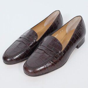 Ralph Lauren Purple Label Collection shoes loafers 8 B alligator pump $3450